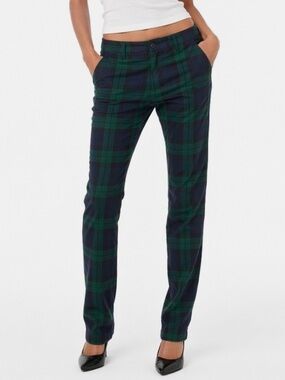 Vintage Ralph Lauren Green & Navy Plaid Chinos